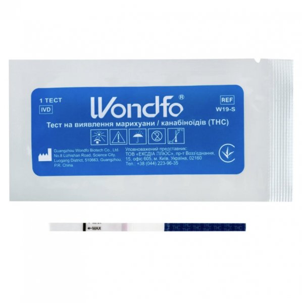 Тест на марихуану (канабіноїди THC), WONDFO W19-S, 1 шт